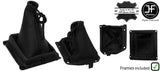 BLACK STITCH LEATHER MANUAL GEAR + HI LOW GAITER +FRAMES FOR KIA SPORTAGE 95-03