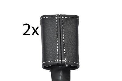 white stitch FITS PEUGEOT 107 TOYOTA AYGO CITROEN C1 2X FRONT SEAT BELT COVERS