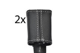 white stitch FITS PEUGEOT 107 TOYOTA AYGO CITROEN C1 2X FRONT SEAT BELT COVERS