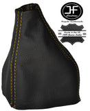 YELLOW STICH LEATHER GEAR GAITER SHIFTER BOOT FITS FORD ESCORT RS COSWORTH 92-96