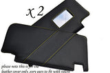 YELLOW STITCH FITS HONDA CIVIC & CIVIC TYPE R 96-00 2X SUN VISORS LEATHER COVERS