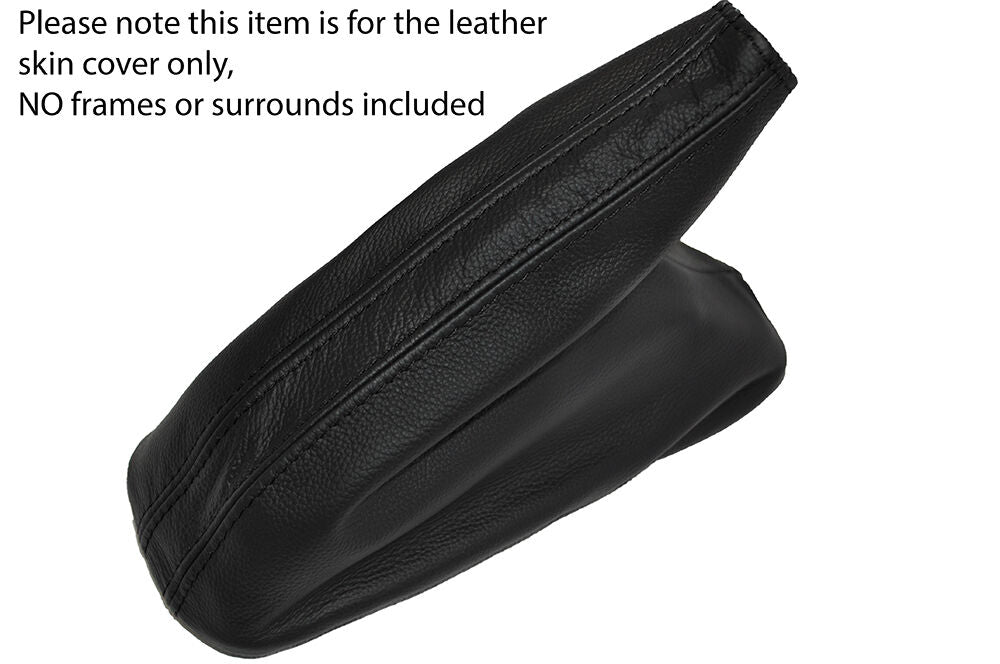 BLACK STITCHING LEATHER HANDBRAKE GAITER OVER RUBBER FITS MG MAESTRO CUSTOM NEW