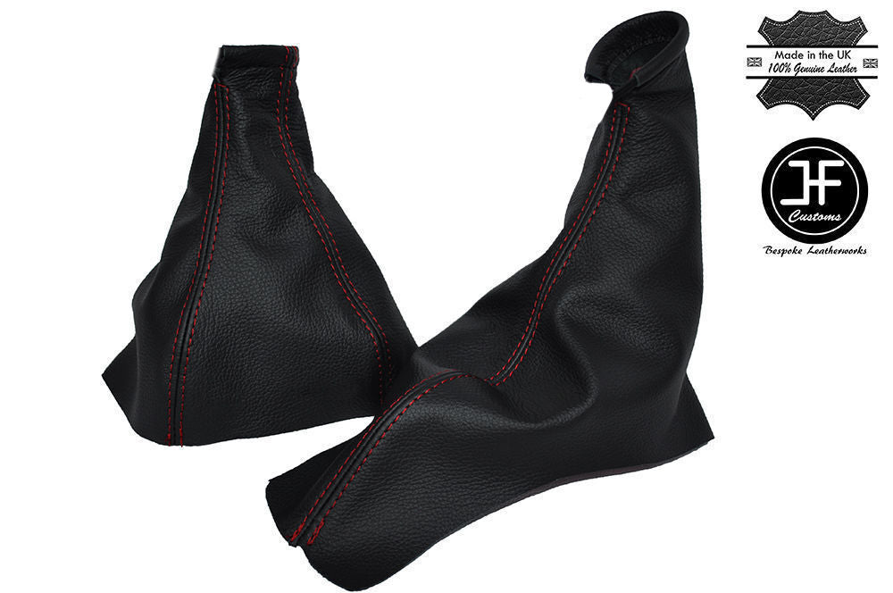 RED STITCHING FITS VAUXHALL OPEL CORSA B 1993-2000 LEATHER GEAR & HANDBRAKE