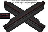 RED STITCH 2X REAR DOOR SILL LEATHER COVERS FITS LAND ROVER DISCOVERY 96-04
