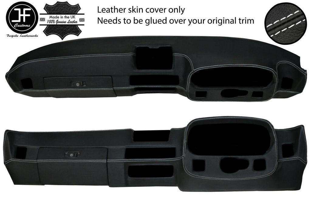 WHITE STITCH DASHBOARD REAL LEATHER COVER FOR PORSCHE 924 75-88 944 81-85 JF2
