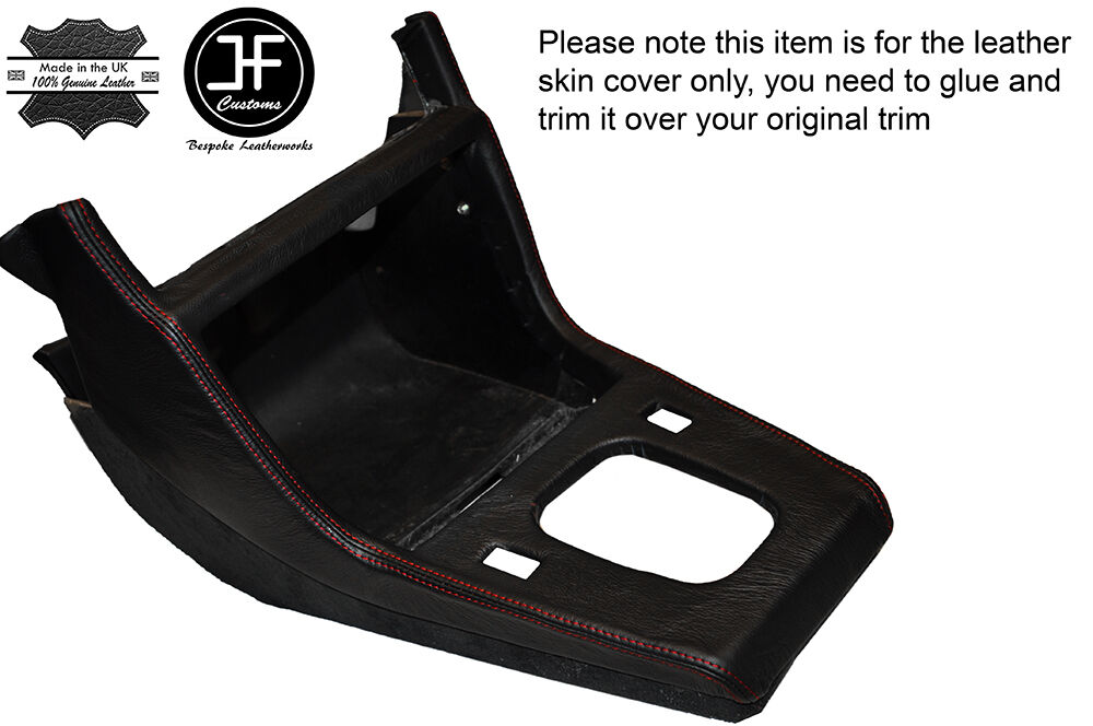 RED STITCH GEAR SURROUND LEATHER SKIN COVER FITS BMW 5 SERIES E28 1981-1987