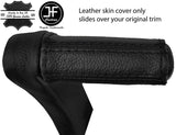 BLACK&BLACK LEATHER HANDBRAKE HANDLE COVER FOR MINI COUNTRYMAN PACEMAN R60 R61