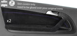 PURPLE STITCH 2X FRONT DOOR CARD TRIM SUEDE COVERS FOR AUDI A3 8P 04-12 3 DOOR