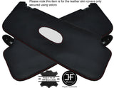 RED STITCHING 2X SUN VISORS LEATHER COVERS FITS FIAT 131 EARLY CUSTOM NEW