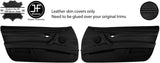 BLACK STITCH 2X FRONT DOOR CARD TRIM&DOOR ARMREST LEATHER COVER FOR BMW E92 E93