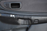 black sttiching FITS SUBARU IMPREZA WRX STI 98-00  2X DOOR HANDLE LEATHER COVERS