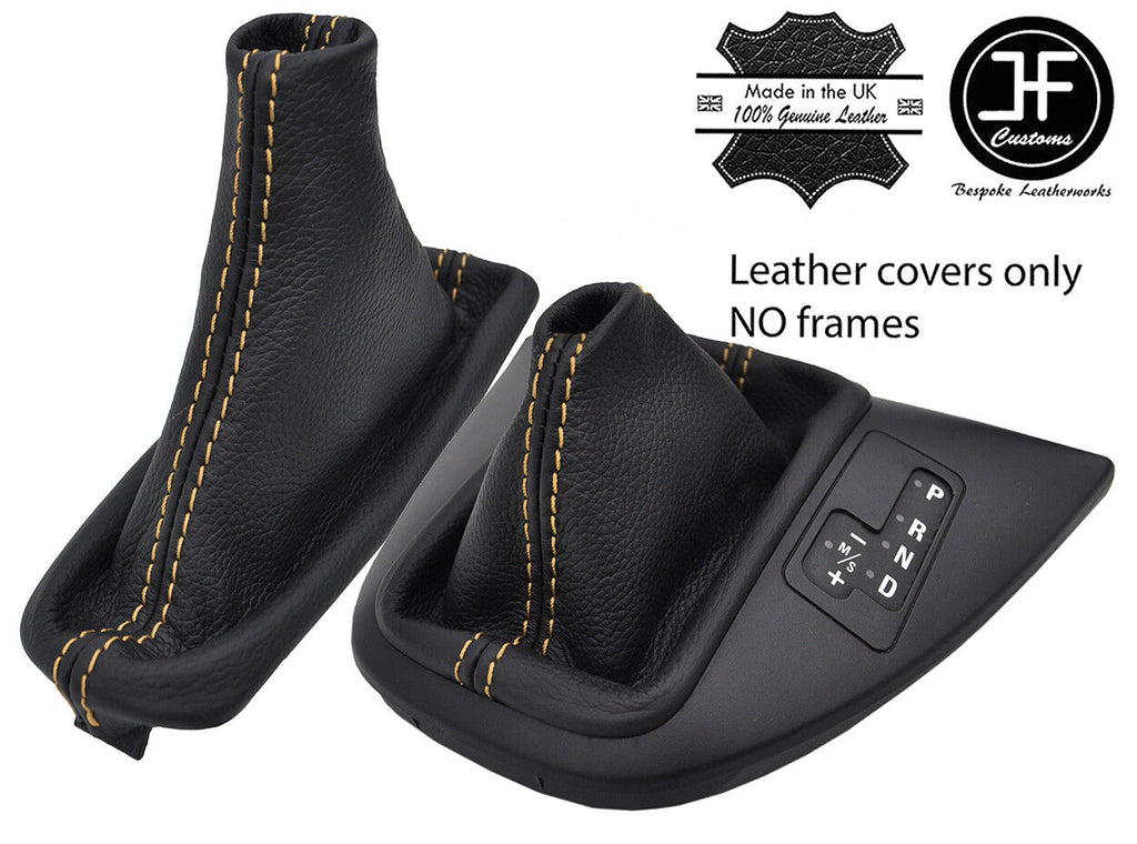 BEIGE  STITCH TOP GRAIN REAL LEATHER AUTOMATIC GAITER SET FOR BMW X5 E53 00-06
