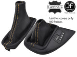 BEIGE  STITCH TOP GRAIN REAL LEATHER AUTOMATIC GAITER SET FOR BMW X5 E53 00-06