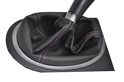 FITS HONDA CIVIC COUPE 01-03 GEAR GAITER LEATHER pink stit CUSTOM NEW MADE IN UK