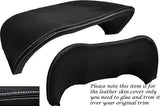 WHITE STITCH FITS RENAULT MEGANE 2003-2008 SPEEDO GAUGE HOOD LEATHER COVER ONLY