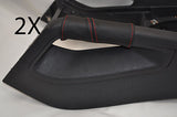 red stitch FITS VW GOLF 5 MK5 V JETTA 04-09 2X CENTER CONSOLE TRIANGLE COVERS