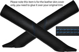 BLUE STITCH 2X A POST PILLAR LEATHER SKIN COVERS FITS BMW Z3 1995-2003