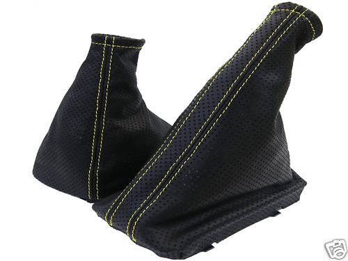 FITS VAUXHALL OPEL VECTRA B  PERFORATED GAITERS YELLOW ST CUSTOM NEW MADE IN UK