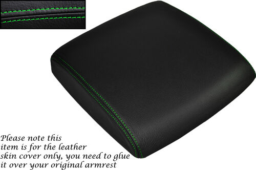 GREEN STITCHING FITS NISSAN PATROL Y61 98-13 LEATHER ARMREST SKIN  COVER ONLY