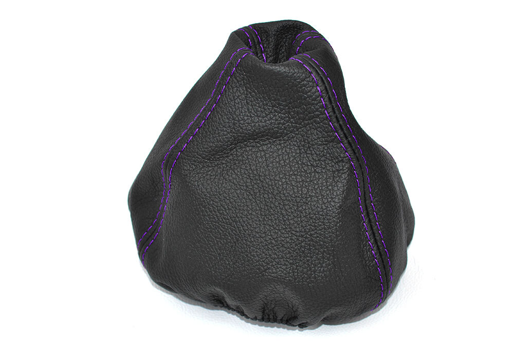 PURPLE STITCHING LEATHER GEAR GAITER FITS VW PASSAT B3 B4 1988-1997 CUSTOM NEW