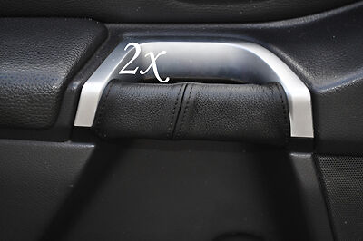 BLACK STITCHING FITS VOLVO XC90 2002-2013 2X REAR DOOR HANDLE LEATHER COVERS