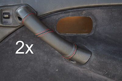 red stitch FITS HONDA CIVIC HATCHBACK 95-00 2X DOOR HANDEL LEATHER COVERS
