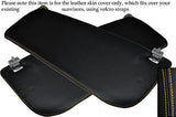 YELLOW STITCH FITS FORD TRANSIT MK7 2006-2013 2X SUN VISORS LEATHER SKIN COVERS