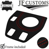 RED STITCH LEATHER GEAR BASE COVER WITH PLASTIC FRAME FOR TRIUMPH STAG 70-77
