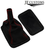RED STITCH LEATHER GEAR GAITER+PLASTIC FRAME FOR AUSTIN MAESTRO MONTEGO 83-95