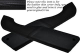 BLACK STITCH 2X DOOR POCKET LEATHER COVERS FITS ALFA ROMEO GTV SPIDER 916 95-05