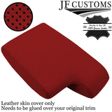 D RED ITALIAN PERFORATED LEATHER ARMREST COVER FOR BMW E36 91-98 CUSTOM NEW