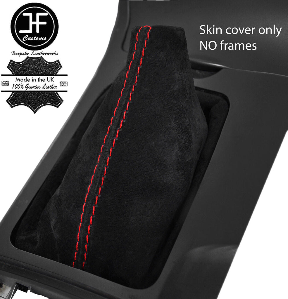 RED STITCHING REAL SUEDE MANUAL GEAR GAITER FITS MAZDA 6 2002-2007 CUSTOM NEW
