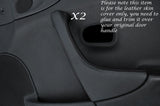 BLACK STITCH 2X DOOR HANDLE TRIM LEATHER COVER FITS MAZDA MX5 MK2 MIATA 98-00