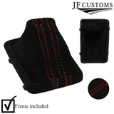RED STITCH AUTO S-TRONIC SUEDE GEAR COVER+PLASTIC FRAME FOR AUDI Q2 16-22