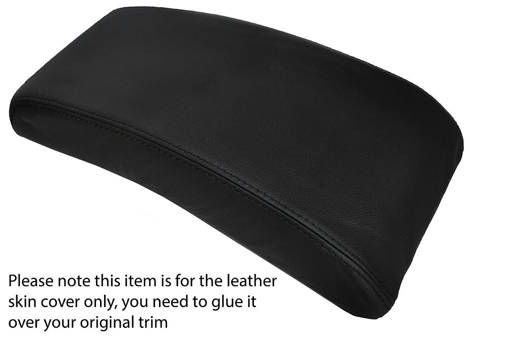 BLACK STITCHING ARMREST LID LEATHER SKIN COVER FITS CITROEN XM CUSTOM NEW
