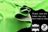 LIME GREEN LEATHER 20 SQ FT HALF HIDE QUALITY TOP GRAIN GENUINE LEATHER