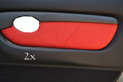 FITS  MG TF MK2 00-06 2 x DOOR CARD COVERS LEATHER red CUSTOM NEW MADE IN UK