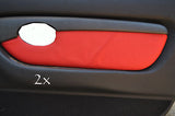 FITS  MG TF MK2 00-06 2 x DOOR CARD COVERS LEATHER red CUSTOM NEW MADE IN UK