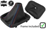 BLACK & TRI STITCH MANUAL LEATHER GEAR GAITER + PLASTIC FRAME FOR BMW Z3