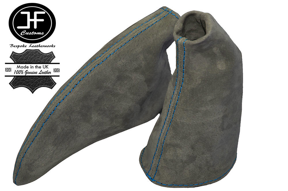 BLUE STITCH FOR HONDA CIVIC EP3 TYPE R 01-05 GEAR+HANDBRAKE GRAPHITE PU SUEDE