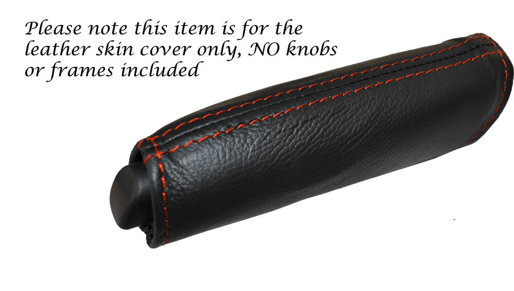 ORANGE STITCH HANDBRAKE HANDLE LEATHER SKIN COVER FITS ALFA ROMEO MITO 08-14