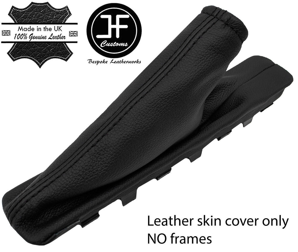 BLACK STITCH TOP GRAIN LEATHER HANDBRAKE GAITER FITS SKODA OCTAVIA MK3 13-18