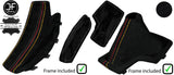 BLACK & GERMAN STITCH SUEDE AUTOMATIC GAITER SET+PLASTIC FRAME FOR BMW X3 03-10