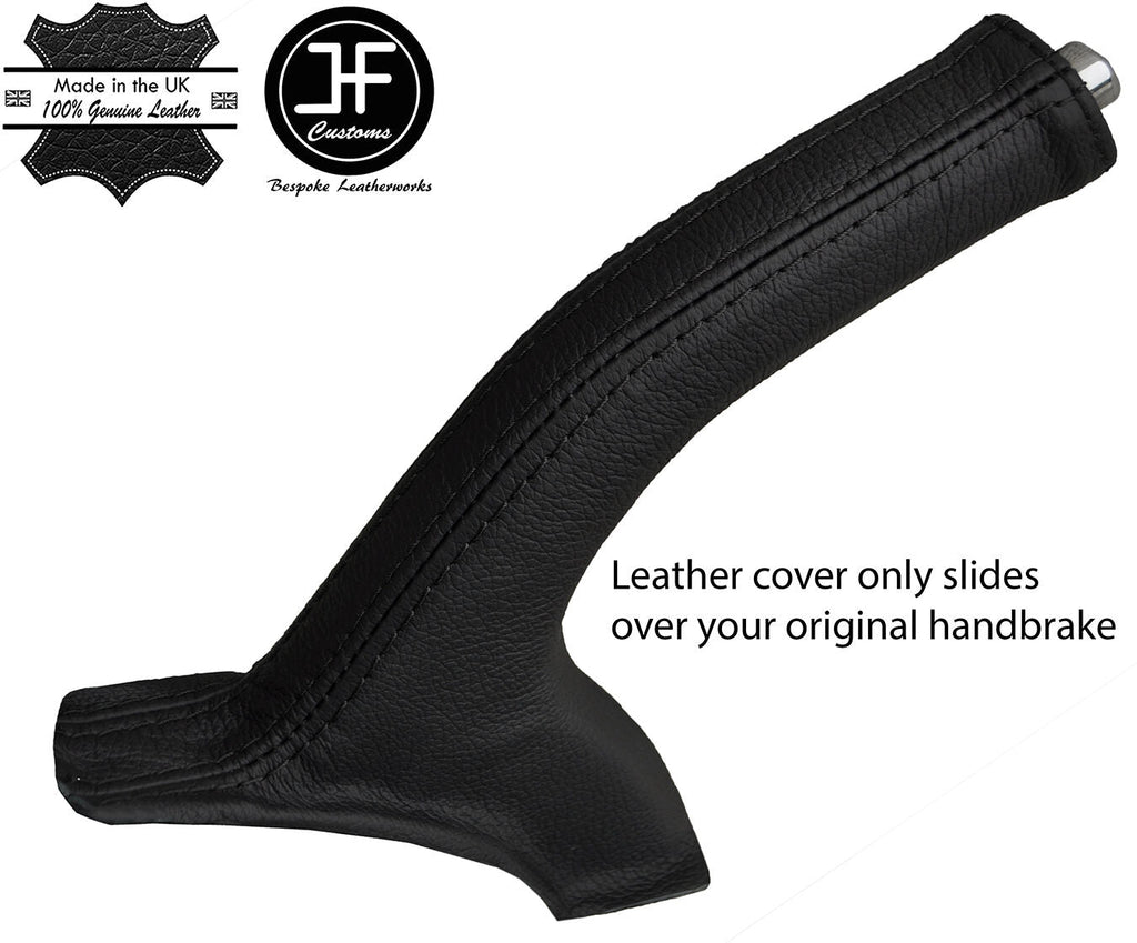 BLACK STITCHING LEATHER HANDBRAKE GAITER FITS HYUNDAI I30 2007-2011 CUSTOM NEW