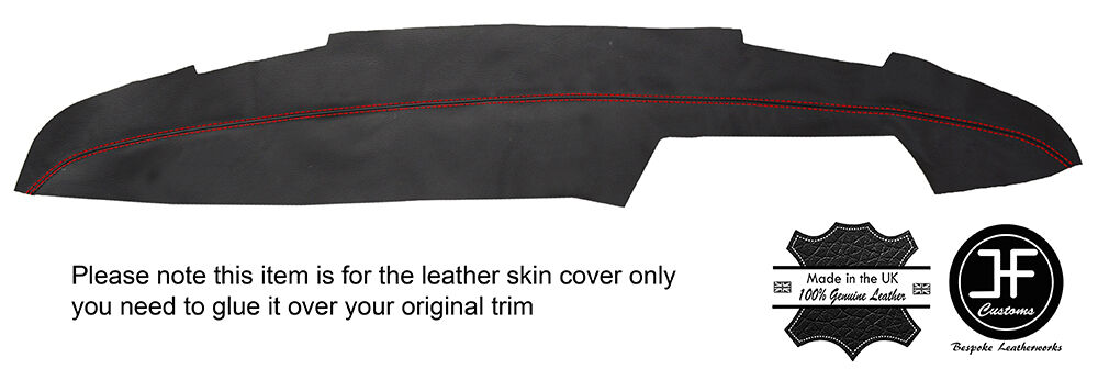 RED STITCH REAR VENT DASH DASHBOARD LEATHER COVER FITS PORSCHE 914 STYLE 2