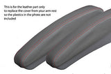 red stitch FITS MERCEDES-BENZ V CLASS VITO VIANO 2004+ 2X GREY ARMREST COVERS