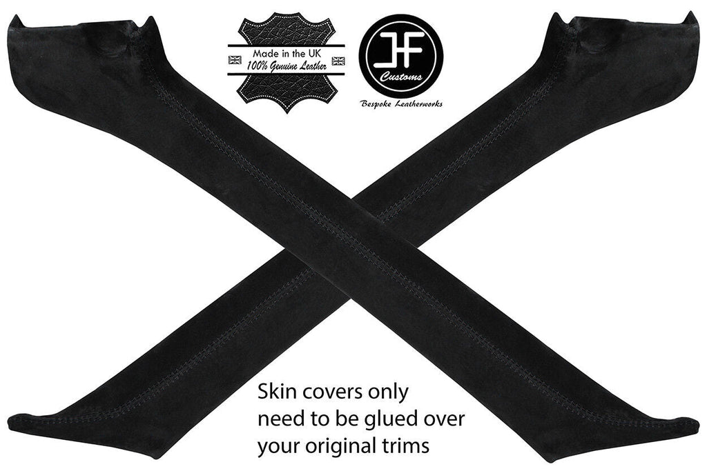BLACK STITCH 2X A PILLAR SUEDE  COVERS FITS HONDA CRX DEL SOL 92-97 STYLE 2