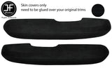 BLACK STITCH 2X DOOR HANDLE ARMREST SUEDE COVERS FITS FORD MUSTANG 1967-1968