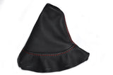 RED STITCHING LEATHER SKIN HANDBRAKE GAITER FITS PEUGEOT 308 2007-2012