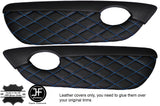 BLUE DIAMOND STITCH 2X DOOR CARD TRIM LEATHER COVERS FITS MG TF MGTF MK2 00-06
